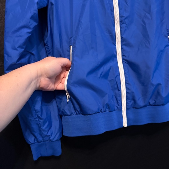 nike golf club windbreaker the open blue white hooded with pockets size small - Picture 8 of 15